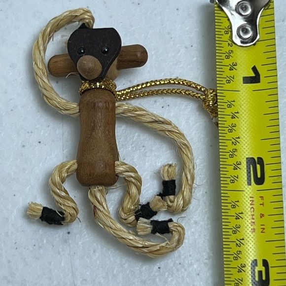 Mid-Century Zoo Line Wooden Monkey Rope Figurine Kay Bojesen 1950’s - Picture 6 of 9
